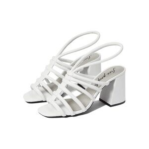 Free People Colette Cinched White Leather Sandals